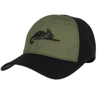 Бейсболка Helikon-Tex LOGO - PolyCotton Ripstop, Black/Olive Green